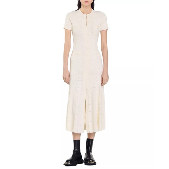 Milo Button Front Midi Dress - Picture 1 of 7